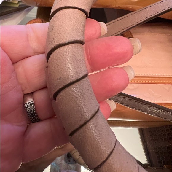 Chloe Marcie Perforated Crossbody Satchel in Tan - Picture 7 of 16